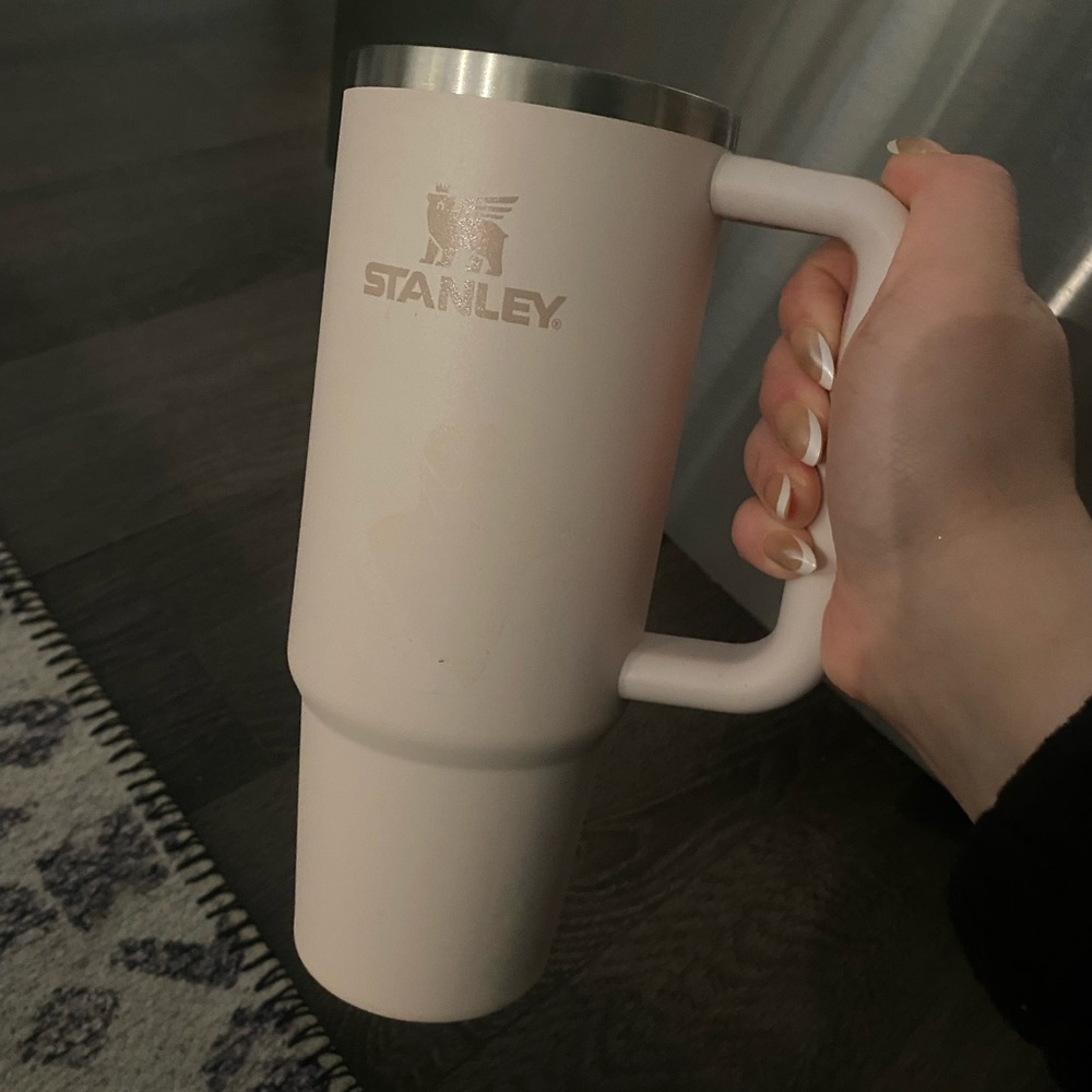 Stanley Blush Tumblr with Handle - no lid or straw, tiny dent